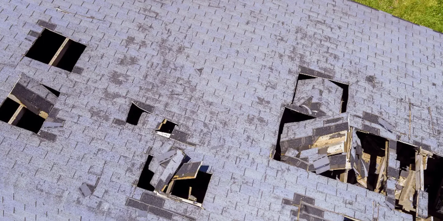 storm damaged roof