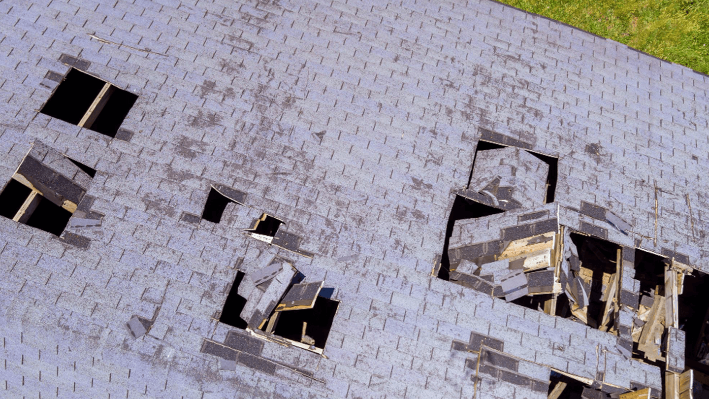 storm damaged roof