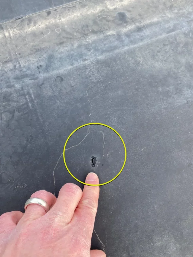 flat-roof-hail-damage flat roof hail damage