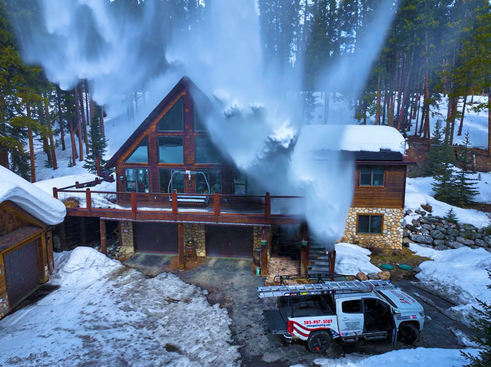ice dams caused by snow storm