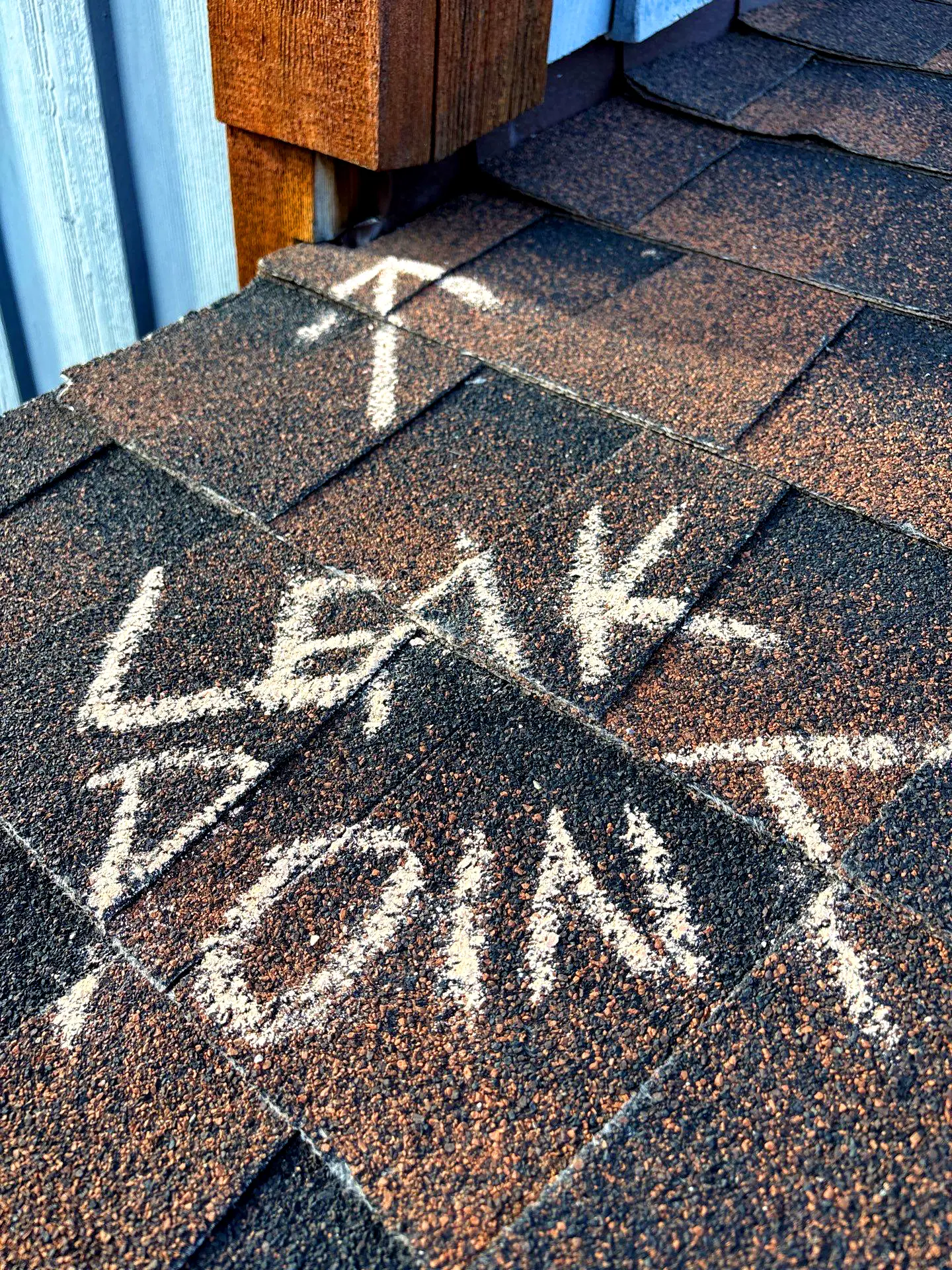 Leak found during a roofing maintenance inspection.