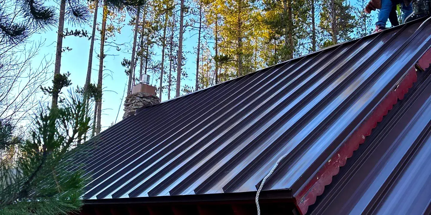 Standing seam metal roof installation