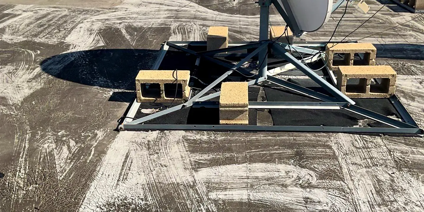 Flat roof View of a flat roof after maintenance