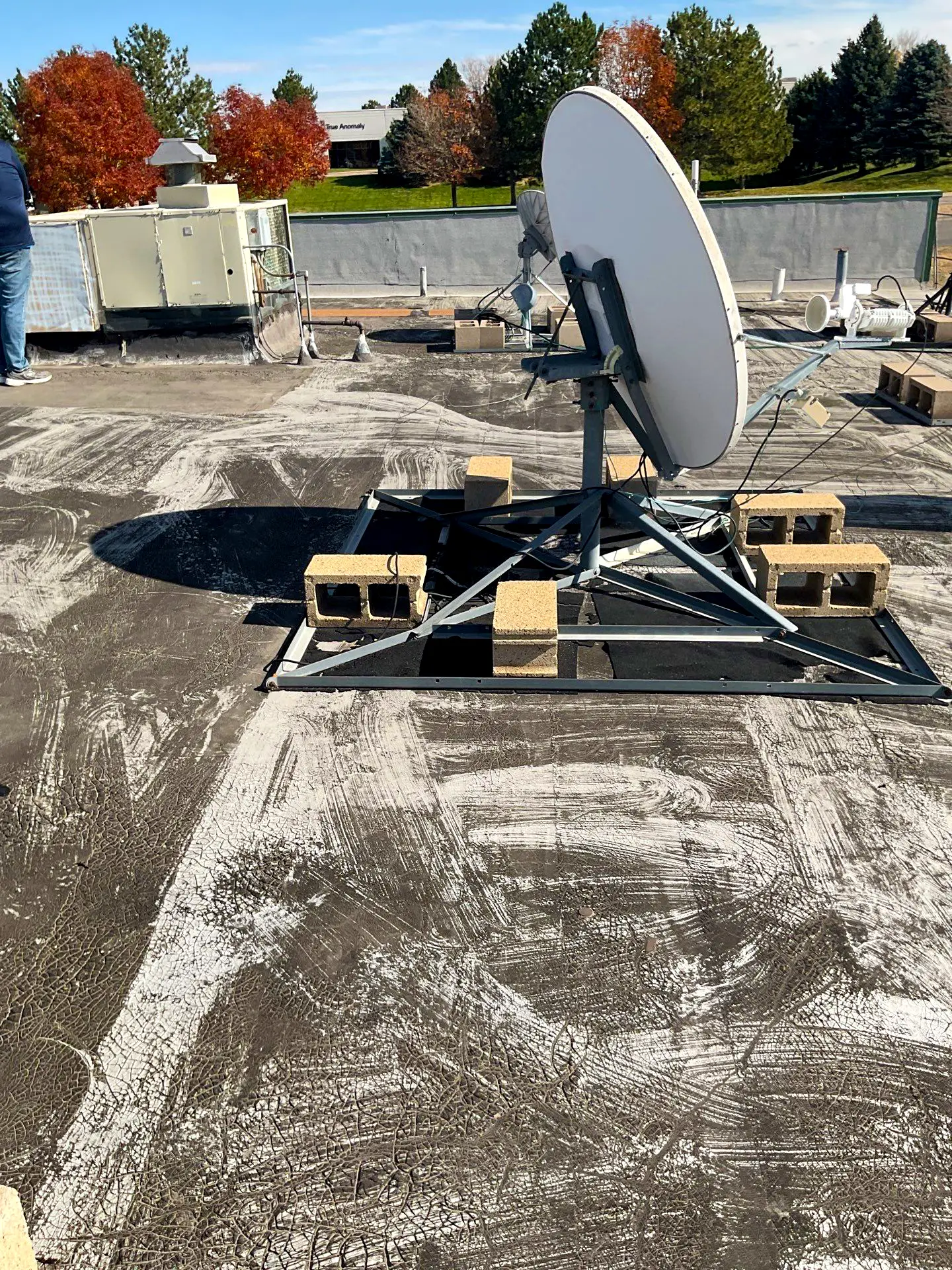 View of a flat roof after maintenance
