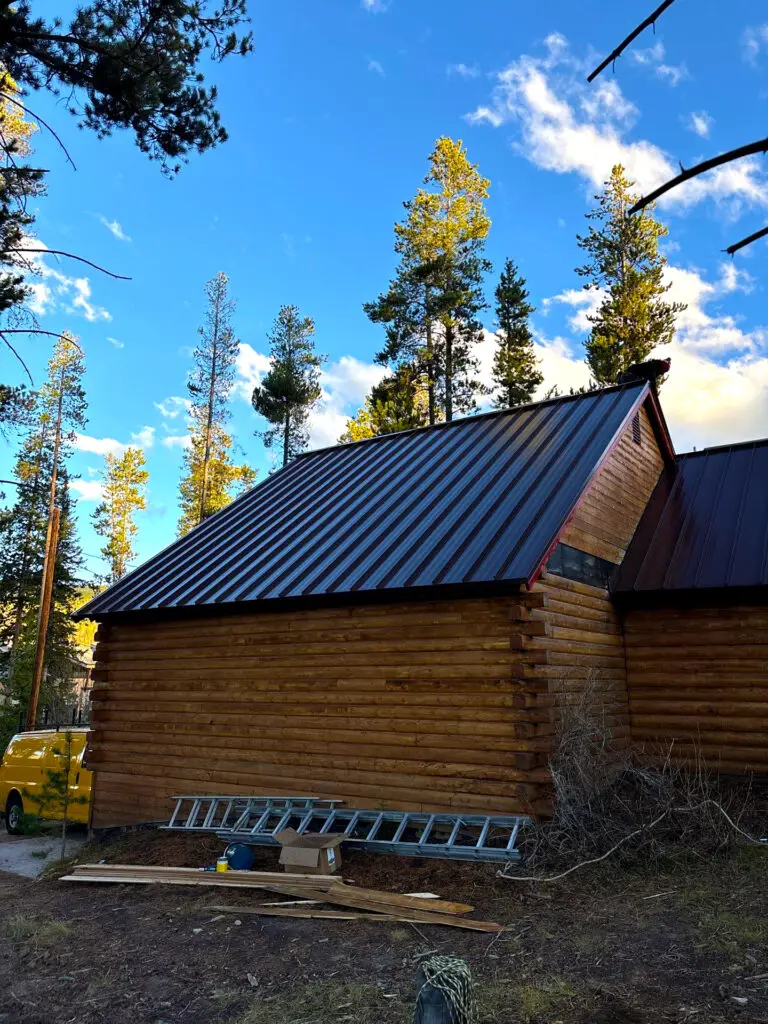 Metal roof installation in Colorado
