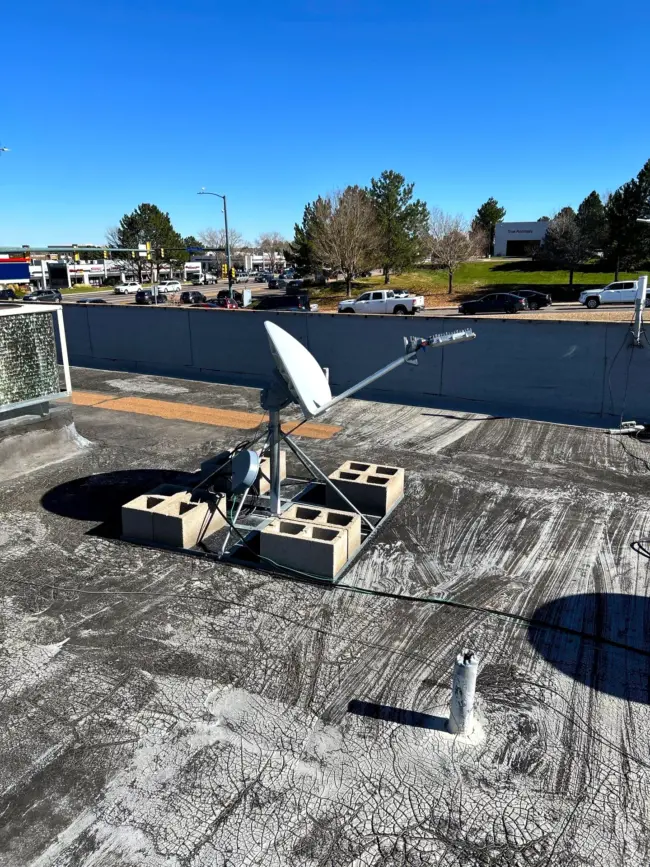 Flat roof with visible wear and cracks