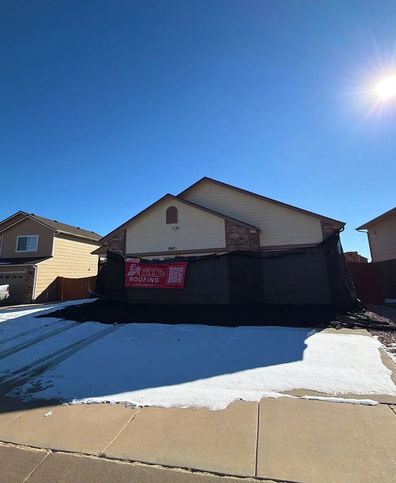 Residential roof protected during a roofing project in Littleton, CO, highlighting the importance of hiring qualified roofers and asking the right questions before any installation or roof repair.