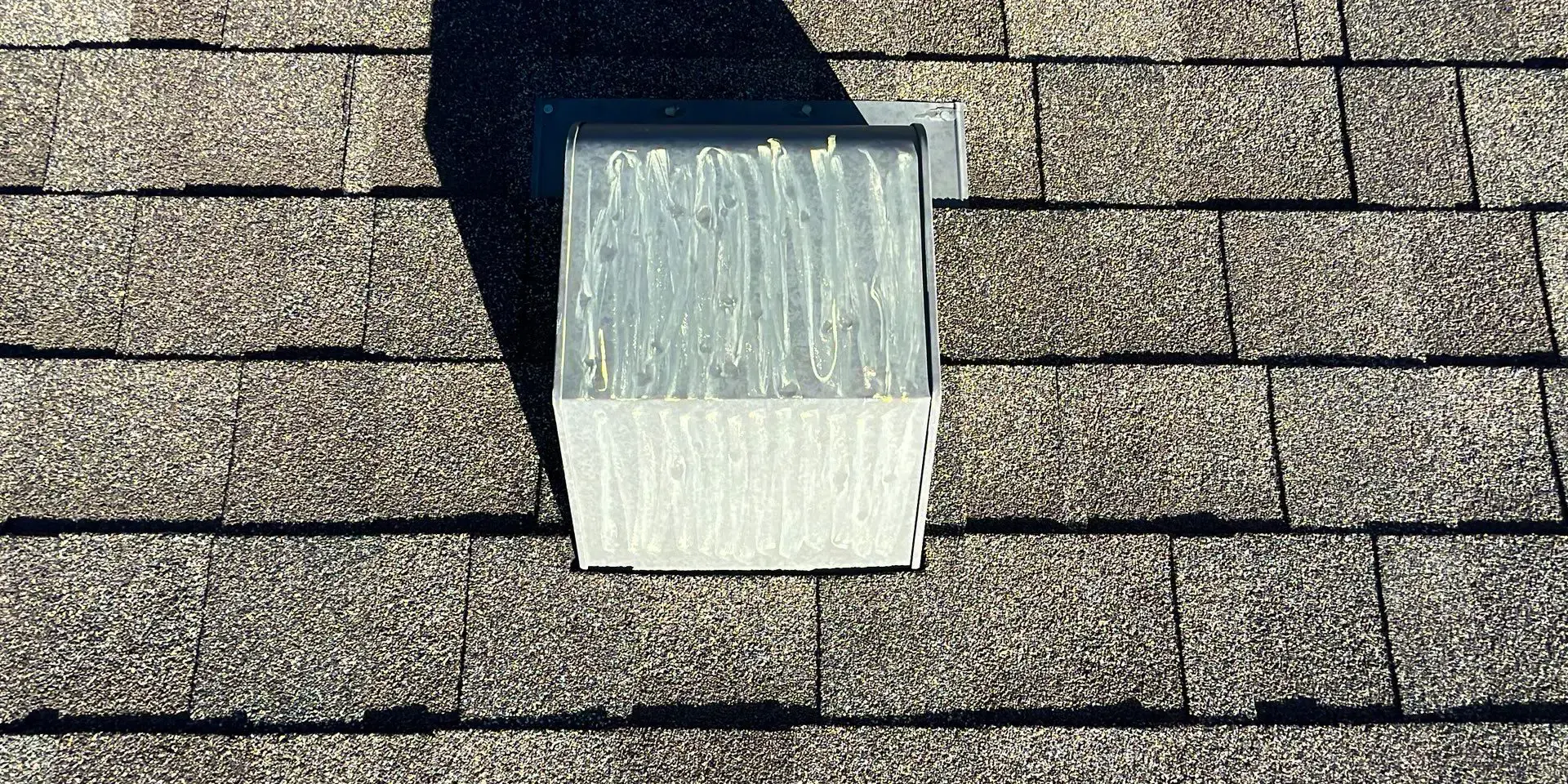 Hail damage in vent at a Colorado home