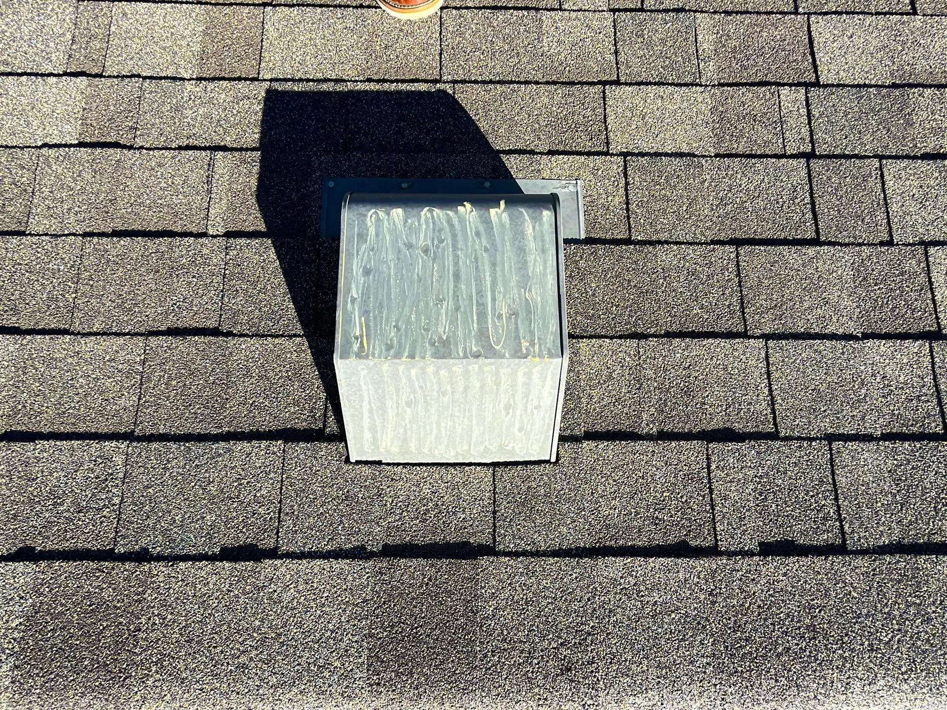 Hail damage in vent at a Colorado home