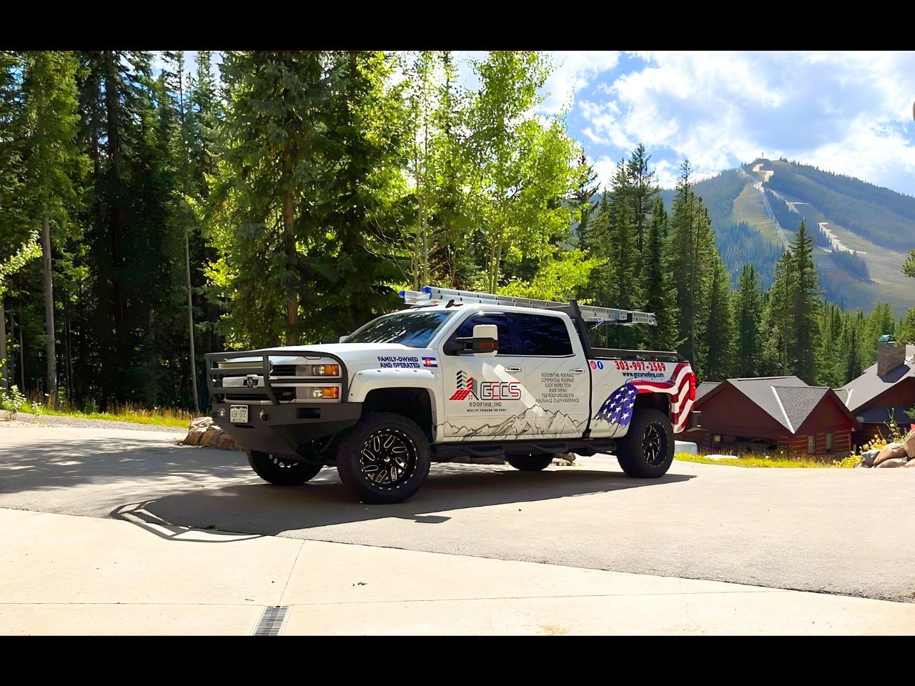 Standing seam metal roof Colorado mountain property
